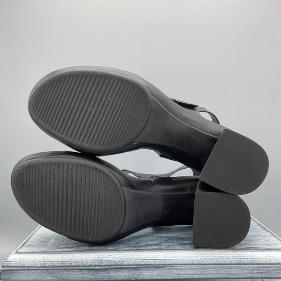 NEW Naturalizer Women’s Genn Riser 2 Leather Strappy Heels Black Size 9M - Picture 8 of 10